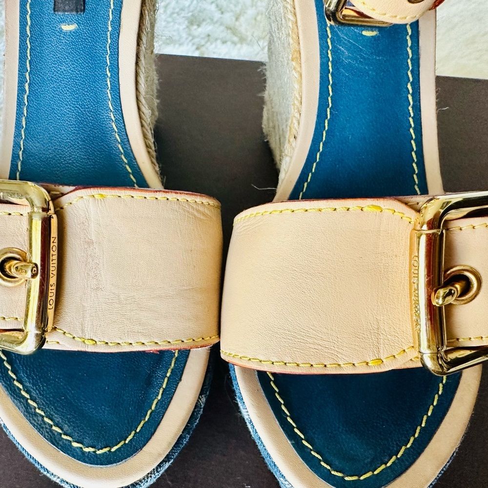 Authentic Louis Vuitton Wedge Sandals - Picture 3 of 12